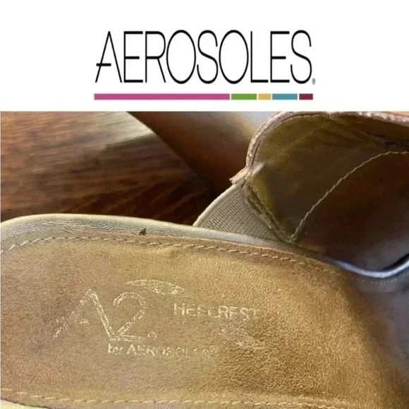🛍️3/$40 Aerosoles A2 Heel Rest Mules – Metallic Gold / Bronze Women’s Size 12 - Picture 8 of 8